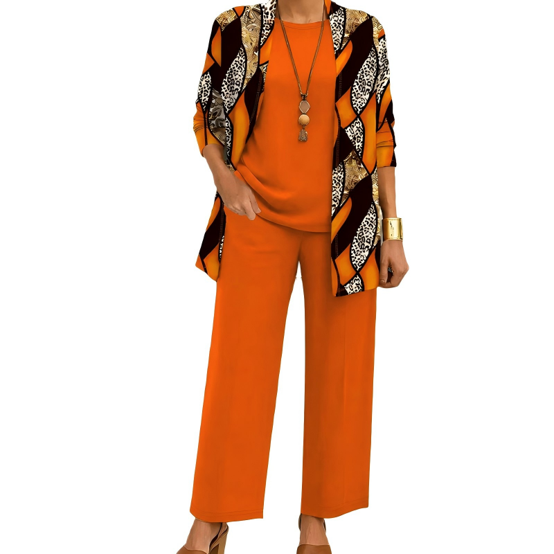 📢📢50%Rabatt!!!🎉✨Elegantes bedrucktes 3-teiliges Set für Damen-16