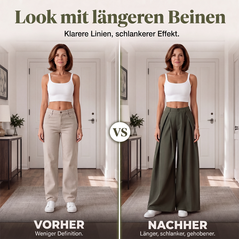 🍂🏷️Nur kurze Zeit – 50 % Rabatt！🍃Damen Plisseehosen mit weitem Bein-5