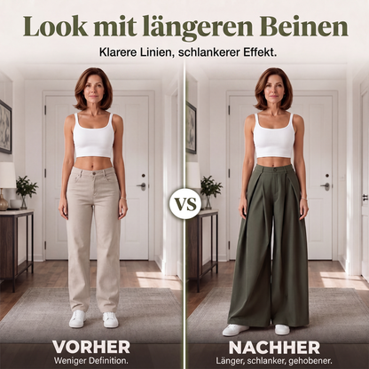 🍂🏷️Nur kurze Zeit – 50 % Rabatt！🍃Damen Plisseehosen mit weitem Bein-5