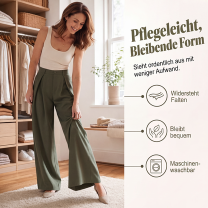 🍂🏷️Nur kurze Zeit – 50 % Rabatt！🍃Damen Plisseehosen mit weitem Bein-7