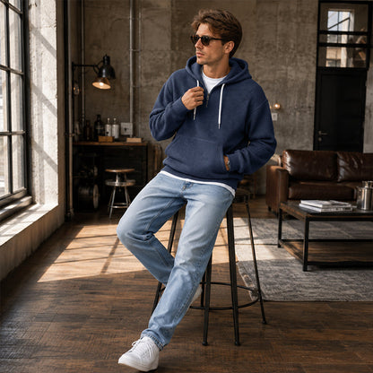 📢📢50%Rabatt!!!🎉✨Gestricktes Quarter-Zip-Hoodie-Sweatshirt für Herren-4