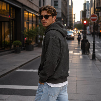 📢📢50%Rabatt!!!🎉✨Gestricktes Quarter-Zip-Hoodie-Sweatshirt für Herren-7