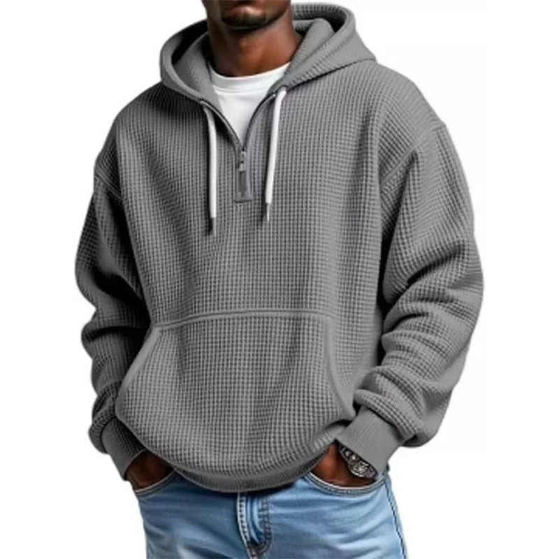 📢📢50%Rabatt!!!🎉✨Gestricktes Quarter-Zip-Hoodie-Sweatshirt für Herren-12