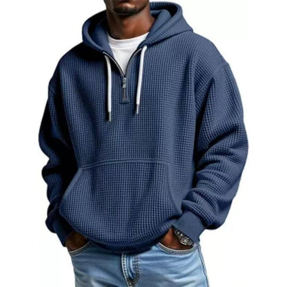 📢📢50%Rabatt!!!🎉✨Gestricktes Quarter-Zip-Hoodie-Sweatshirt für Herren-17
