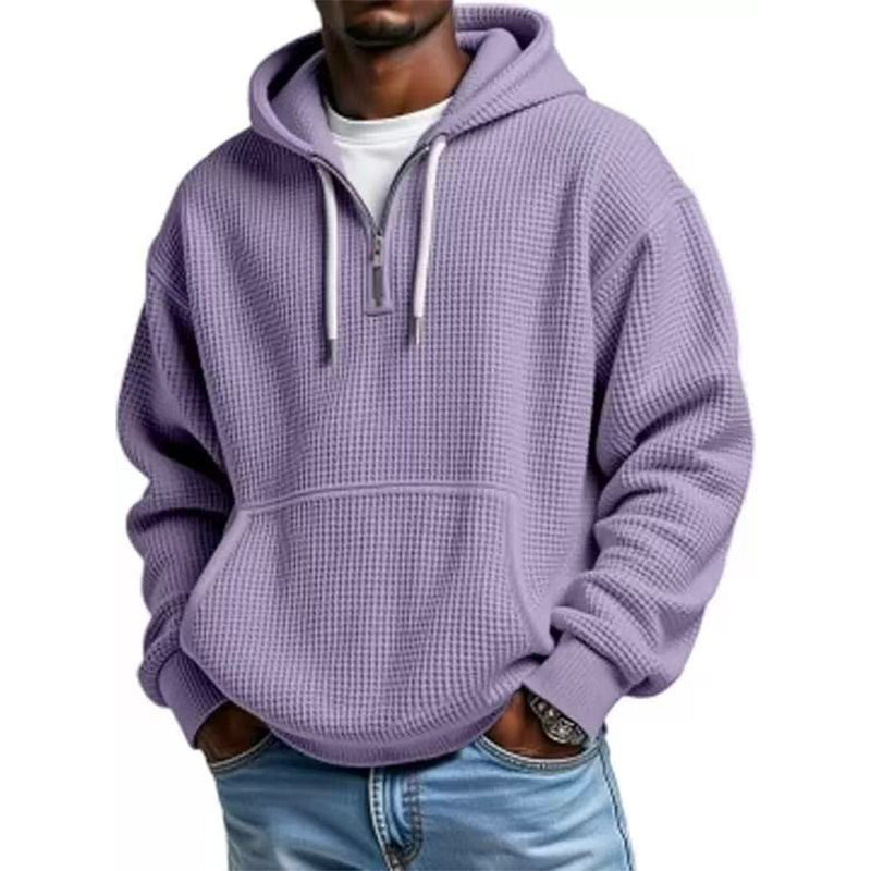 📢📢50%Rabatt!!!🎉✨Gestricktes Quarter-Zip-Hoodie-Sweatshirt für Herren-20