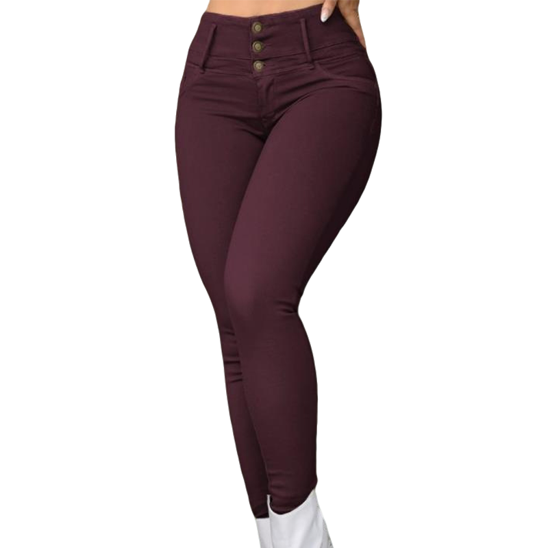📢📢50%Rabatt!!!🎉🏃‍♀️ Es wird im Akkord weggeschnappt – zögern Sie nicht! Damen Stretch Hochbund Skinny Hose-8