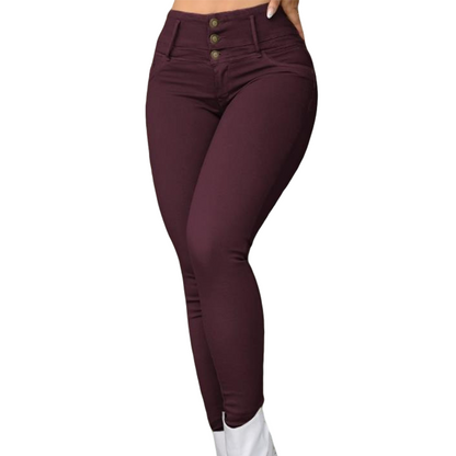 📢📢50%Rabatt!!!🎉🏃‍♀️ Es wird im Akkord weggeschnappt – zögern Sie nicht! Damen Stretch Hochbund Skinny Hose-8