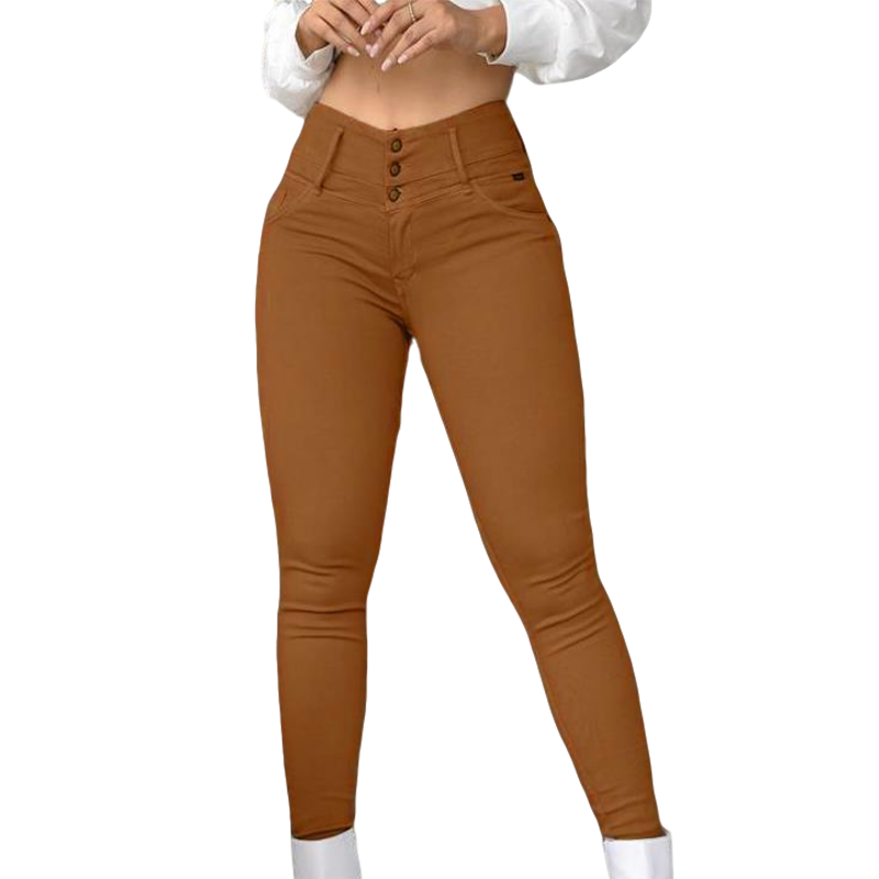 📢📢50%Rabatt!!!🎉🏃‍♀️ Es wird im Akkord weggeschnappt – zögern Sie nicht! Damen Stretch Hochbund Skinny Hose-13