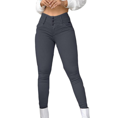 📢📢50%Rabatt!!!🎉🏃‍♀️ Es wird im Akkord weggeschnappt – zögern Sie nicht! Damen Stretch Hochbund Skinny Hose-10