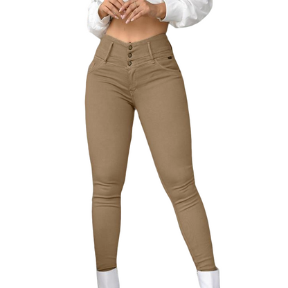 📢📢50%Rabatt!!!🎉🏃‍♀️ Es wird im Akkord weggeschnappt – zögern Sie nicht! Damen Stretch Hochbund Skinny Hose-14