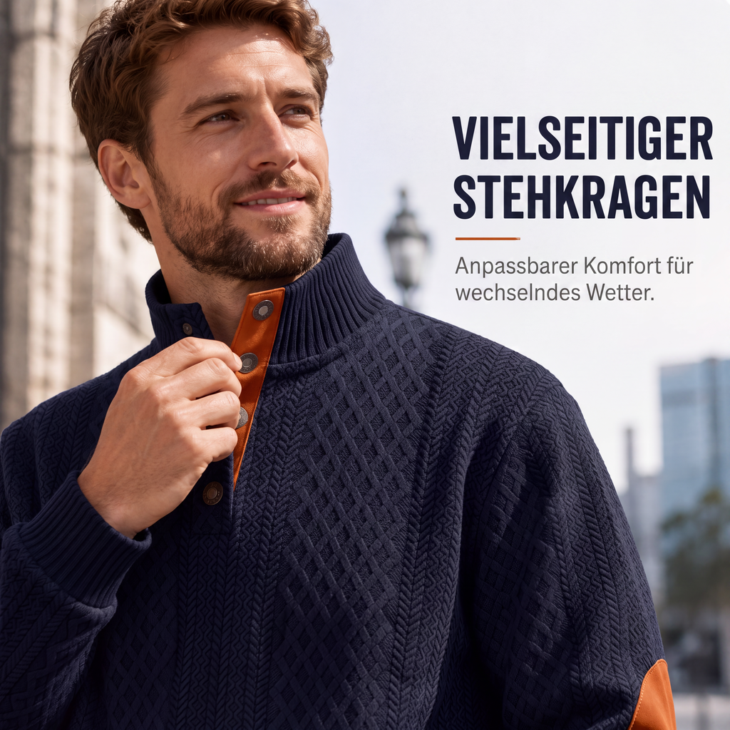 🌙 Heute um Mitternacht vorbei – verpassen Sie es nicht, sonst warten Sie ein Jahr! Legeres, lockeres Jacquard-Sweatshirt für Herren-1