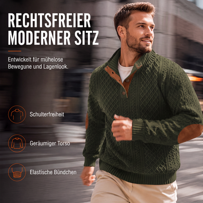 🌙 Heute um Mitternacht vorbei – verpassen Sie es nicht, sonst warten Sie ein Jahr! Legeres, lockeres Jacquard-Sweatshirt für Herren-3