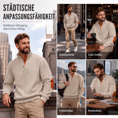 🌙 Heute um Mitternacht vorbei – verpassen Sie es nicht, sonst warten Sie ein Jahr! Legeres, lockeres Jacquard-Sweatshirt für Herren-4