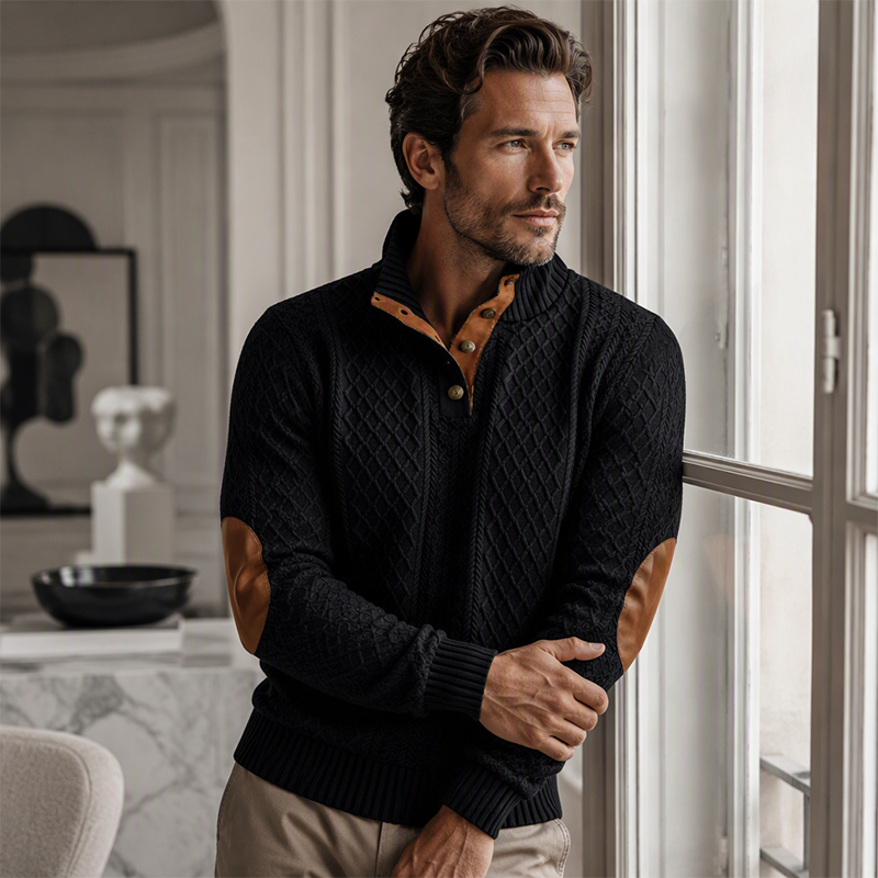 🌙 Heute um Mitternacht vorbei – verpassen Sie es nicht, sonst warten Sie ein Jahr! Legeres, lockeres Jacquard-Sweatshirt für Herren-6