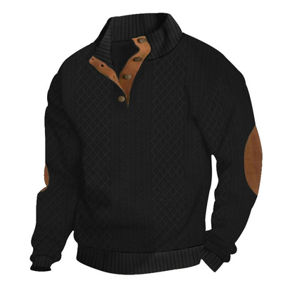 🌙 Heute um Mitternacht vorbei – verpassen Sie es nicht, sonst warten Sie ein Jahr! Legeres, lockeres Jacquard-Sweatshirt für Herren-10