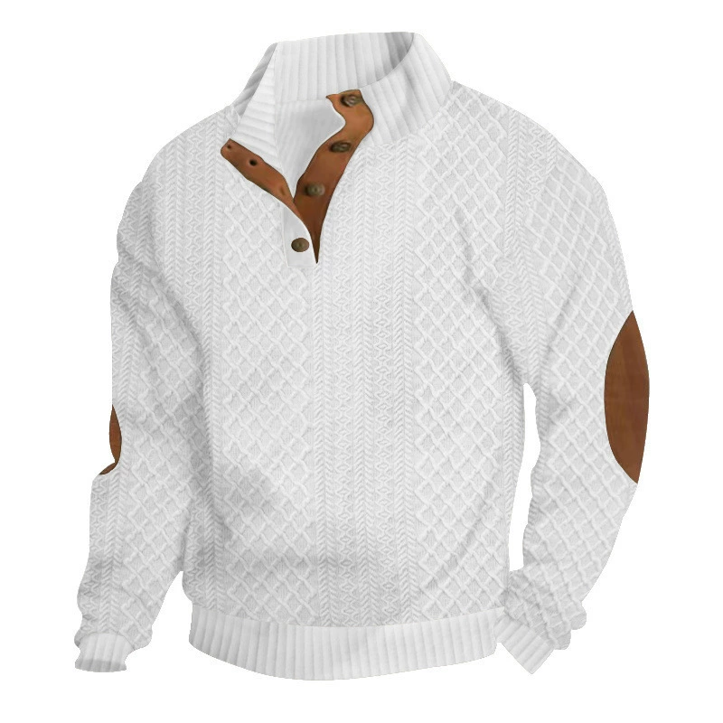 🌙 Heute um Mitternacht vorbei – verpassen Sie es nicht, sonst warten Sie ein Jahr! Legeres, lockeres Jacquard-Sweatshirt für Herren-12