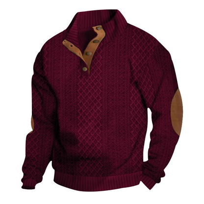 🌙 Heute um Mitternacht vorbei – verpassen Sie es nicht, sonst warten Sie ein Jahr! Legeres, lockeres Jacquard-Sweatshirt für Herren-14