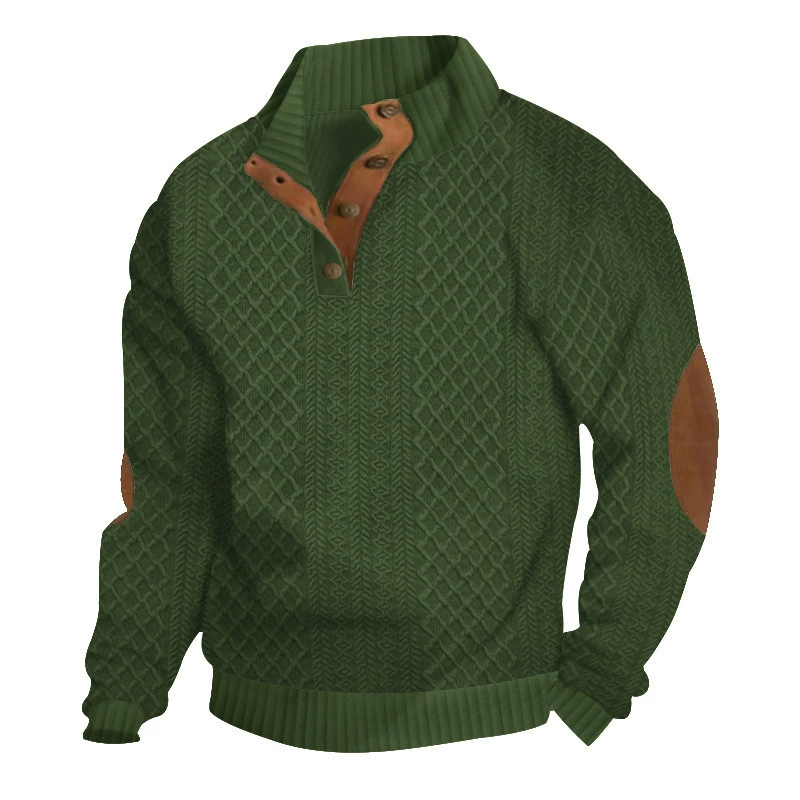 🌙 Heute um Mitternacht vorbei – verpassen Sie es nicht, sonst warten Sie ein Jahr! Legeres, lockeres Jacquard-Sweatshirt für Herren-15