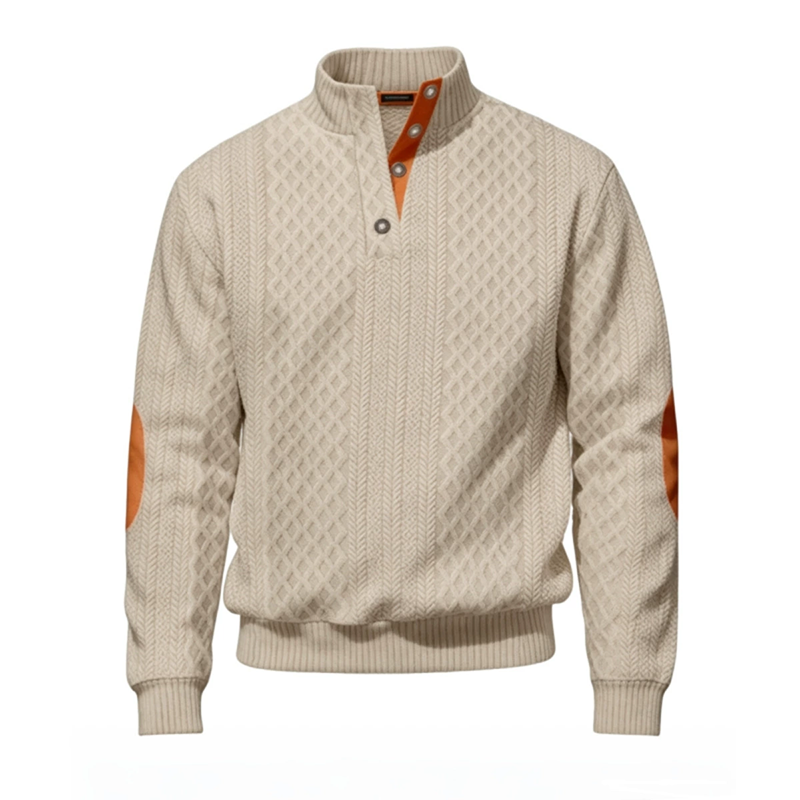 🌙 Heute um Mitternacht vorbei – verpassen Sie es nicht, sonst warten Sie ein Jahr! Legeres, lockeres Jacquard-Sweatshirt für Herren-16