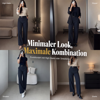🎯 50%-Schnäppchen! Legere hochtaillierte Geradehose für Damen-3
