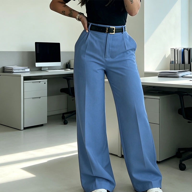 🎯 50%-Schnäppchen! Legere hochtaillierte Geradehose für Damen-2