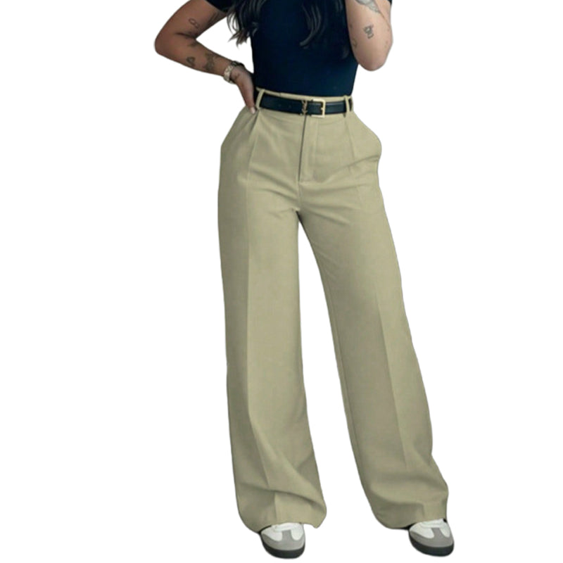 🎯 50%-Schnäppchen! Legere hochtaillierte Geradehose für Damen-9