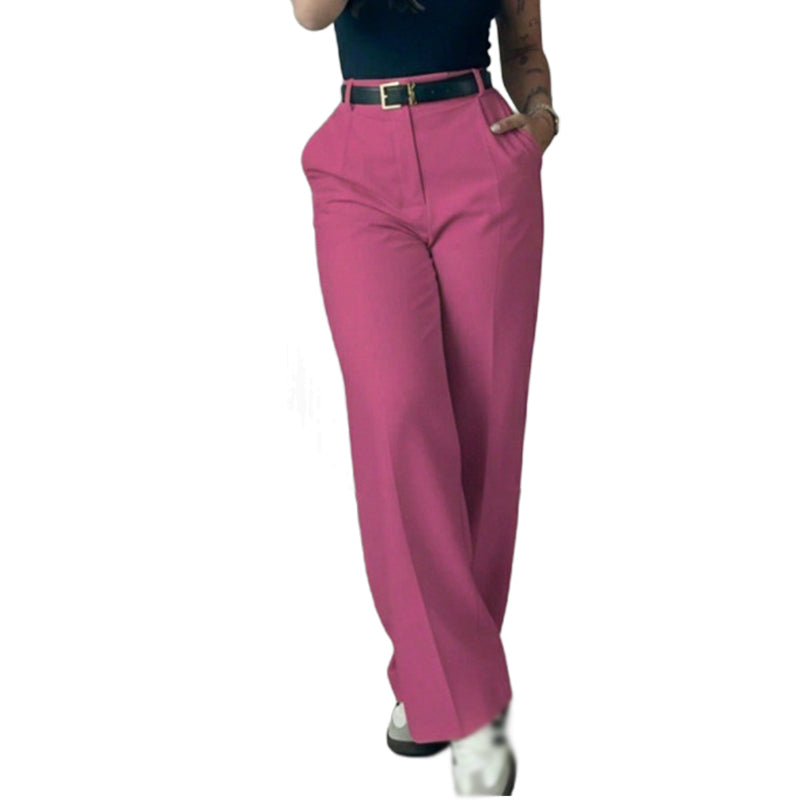 🎯 50%-Schnäppchen! Legere hochtaillierte Geradehose für Damen-11