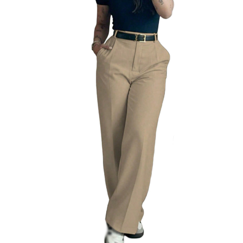 🎯 50%-Schnäppchen! Legere hochtaillierte Geradehose für Damen-14