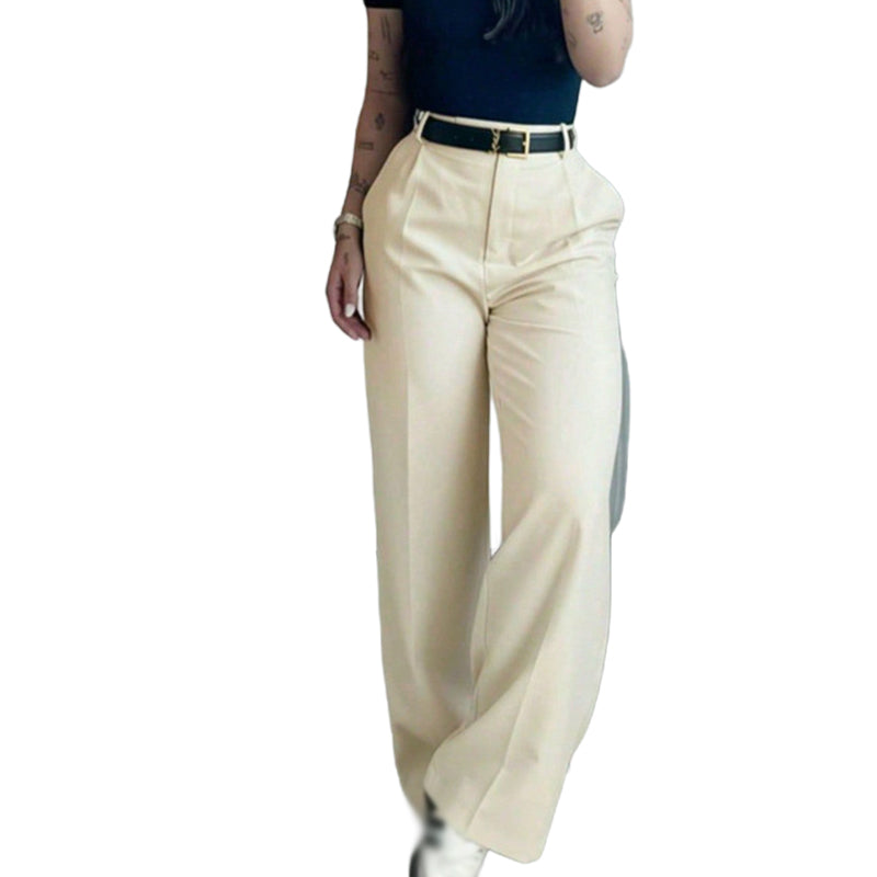 🎯 50%-Schnäppchen! Legere hochtaillierte Geradehose für Damen-15