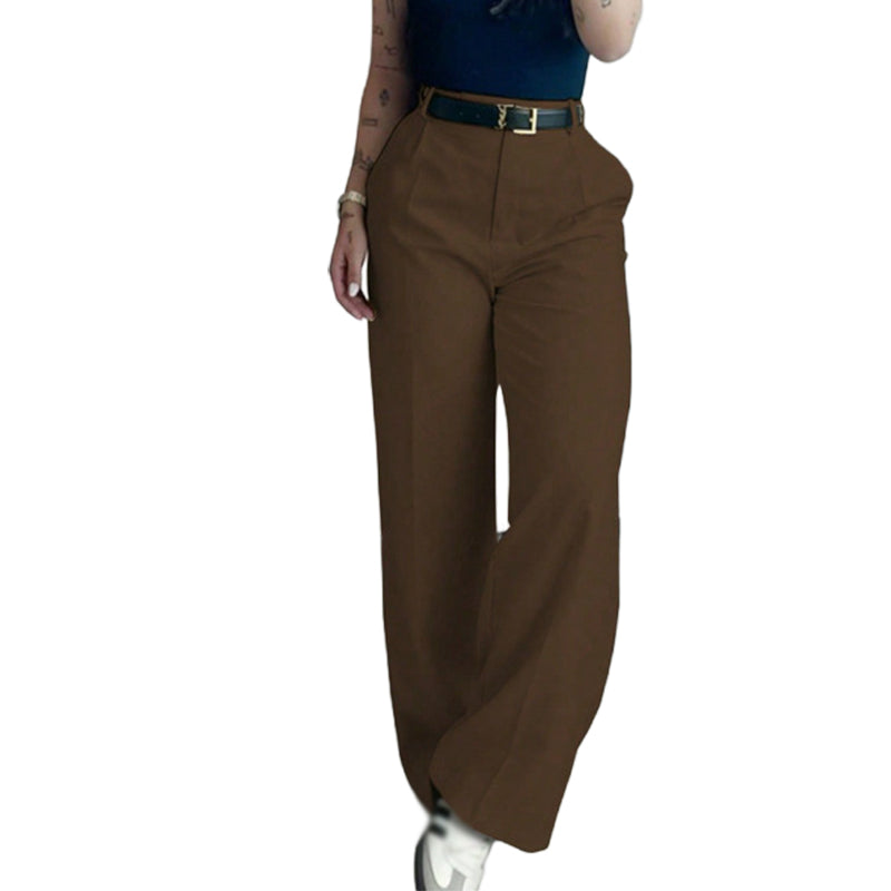 🎯 50%-Schnäppchen! Legere hochtaillierte Geradehose für Damen-18