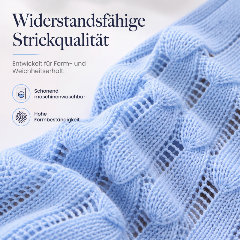 Locker sitzender Damen-Strickpullover mit Lochmuster-6