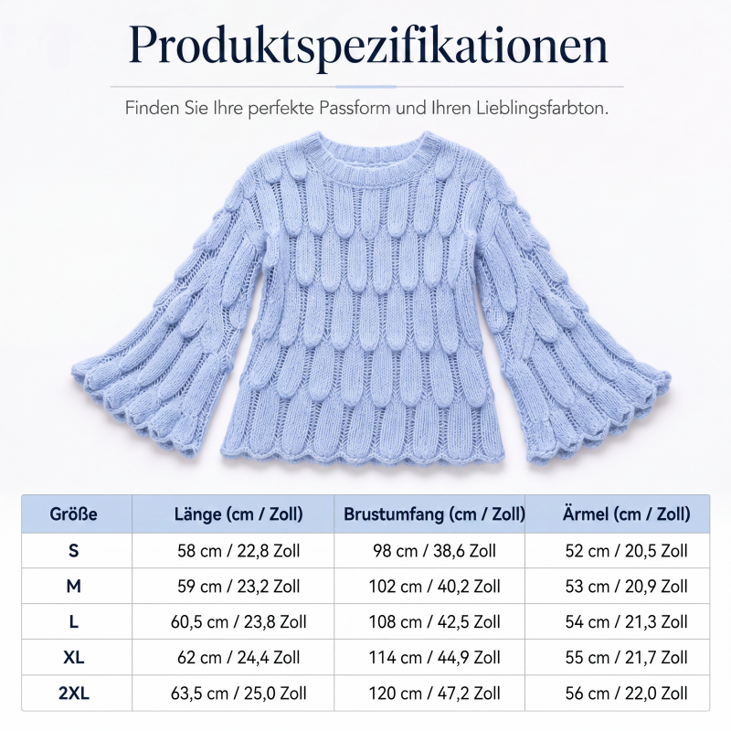 Locker sitzender Damen-Strickpullover mit Lochmuster-8