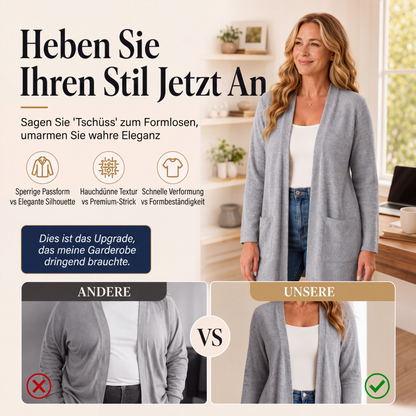🧶 50 % RABATT – Lässige Damen-Cardigan mit offener Vorderseite & Taschen | Gemütlicher Layering-Look für jeden Tag ✨-3