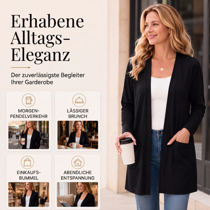 🧶 50 % RABATT – Lässige Damen-Cardigan mit offener Vorderseite & Taschen | Gemütlicher Layering-Look für jeden Tag ✨-5