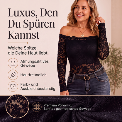 ⏰Letzter Tag im Angebot: 50 % Rabatt💃Schulterfreies Spitzen-T-Shirt für Damen-2