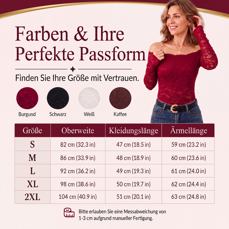 ⏰Letzter Tag im Angebot: 50 % Rabatt💃Schulterfreies Spitzen-T-Shirt für Damen-5