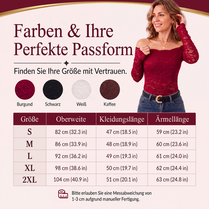 ⏰Letzter Tag im Angebot: 50 % Rabatt💃Schulterfreies Spitzen-T-Shirt für Damen-5