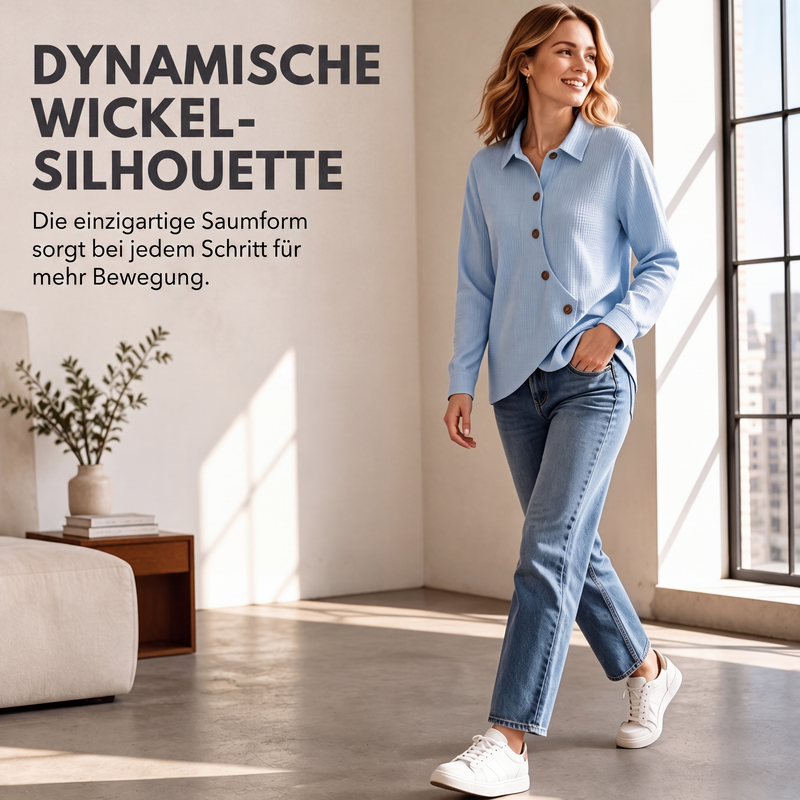 📢📢50%Rabatt!!!🎉✨Damen Strickoberteil mit Knöpfen und unregelmäßigem Saum-3