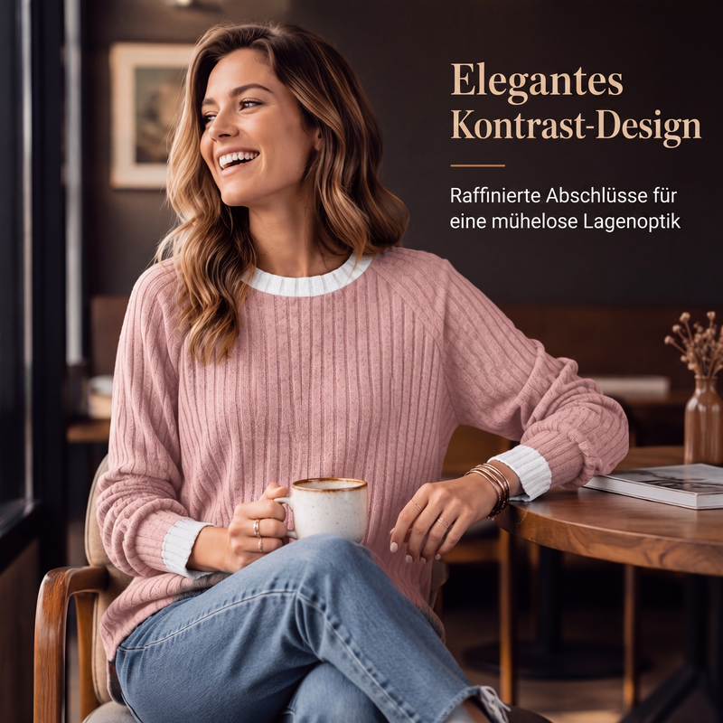 📢📢50%Rabatt!!!🎉✨Legerer Strick-Pullover mit Rundhalsausschnitt für Damen-1