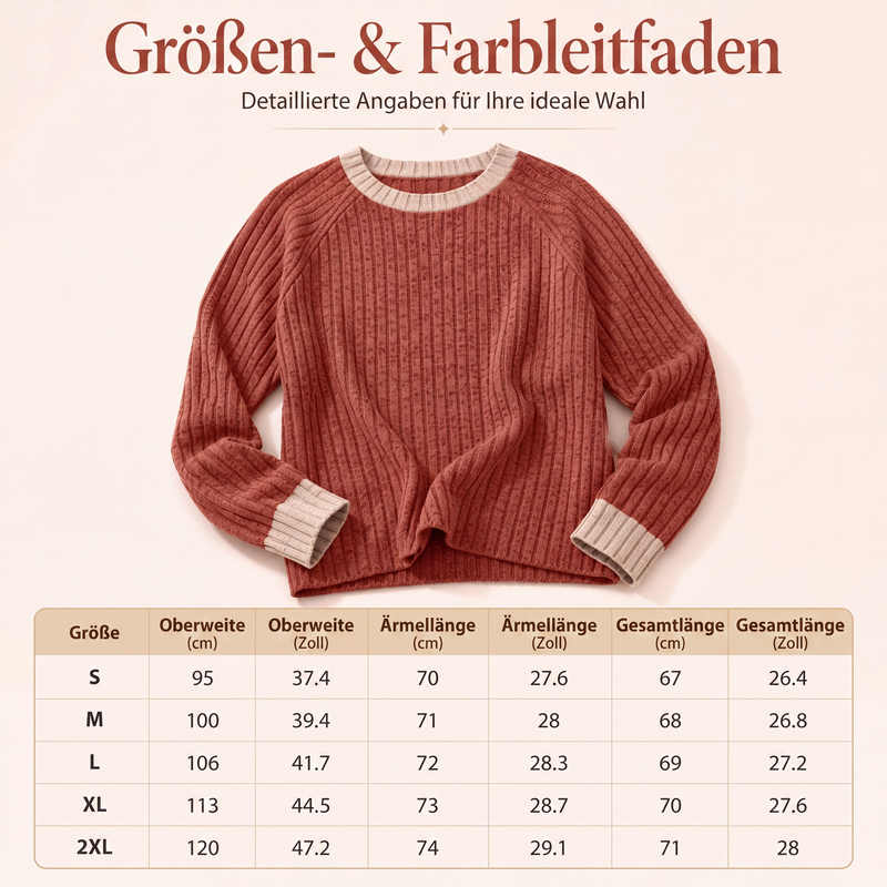 📢📢50%Rabatt!!!🎉✨Legerer Strick-Pullover mit Rundhalsausschnitt für Damen-7