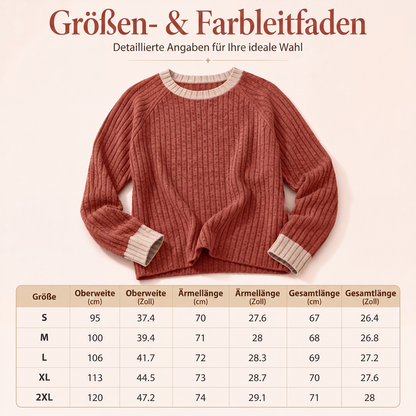 📢📢50%Rabatt!!!🎉✨Legerer Strick-Pullover mit Rundhalsausschnitt für Damen-7