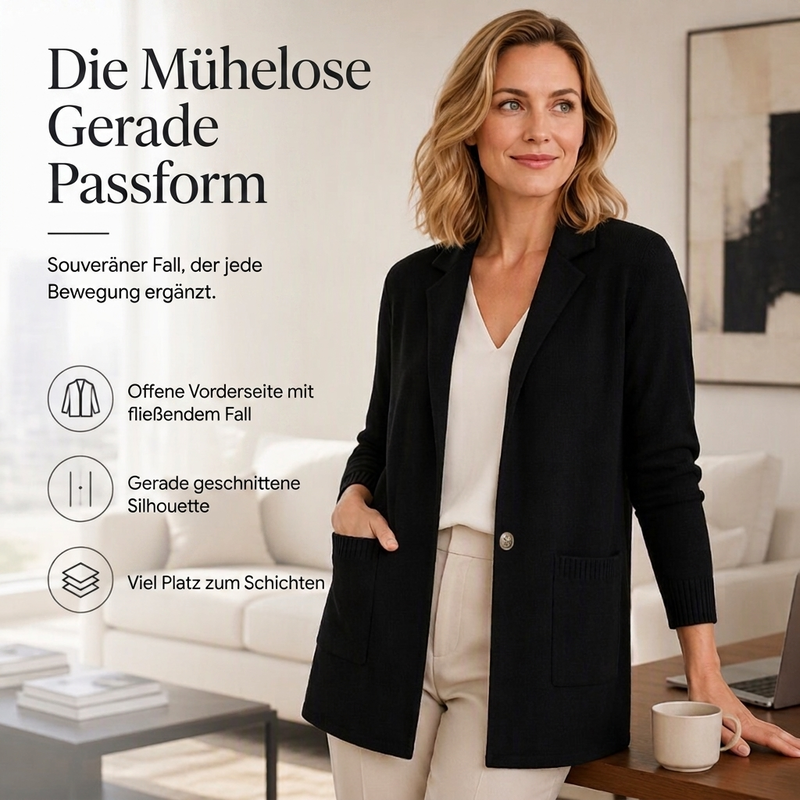 📢📢50%Rabatt!!!🎉✨Damen Strickcardigan mit Reverskragen-3
