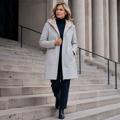 📢📢50%Rabatt!!!🎉✨Gemütliche, warme Damen-Freizeitjacke mit Kapuze-2