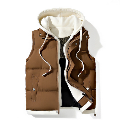 📢📢50%Rabatt!!!🎉✨Verdickte Winter-Steppweste mit Kapuze-12