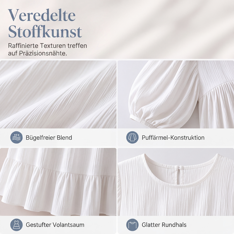 👗 50 % RABATT | Mühelose Eleganz für jeden Tag – Langarm-Maxi-Kleid mit Volantsaum-3