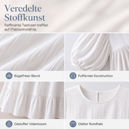 👗 50 % RABATT | Mühelose Eleganz für jeden Tag – Langarm-Maxi-Kleid mit Volantsaum-3