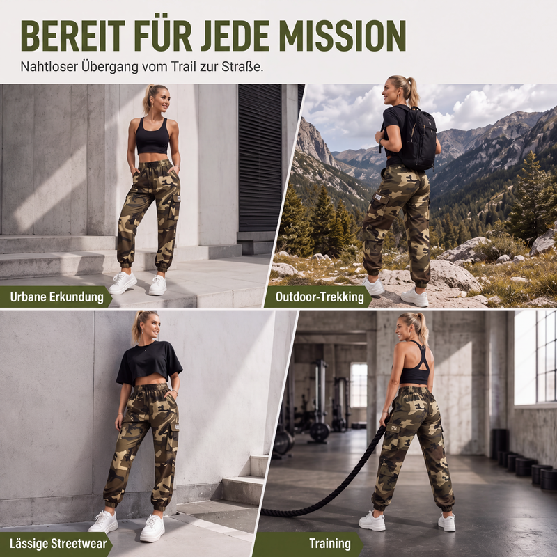 Damen Cargohosen Leichte Outdoor-Jogginghosen-6