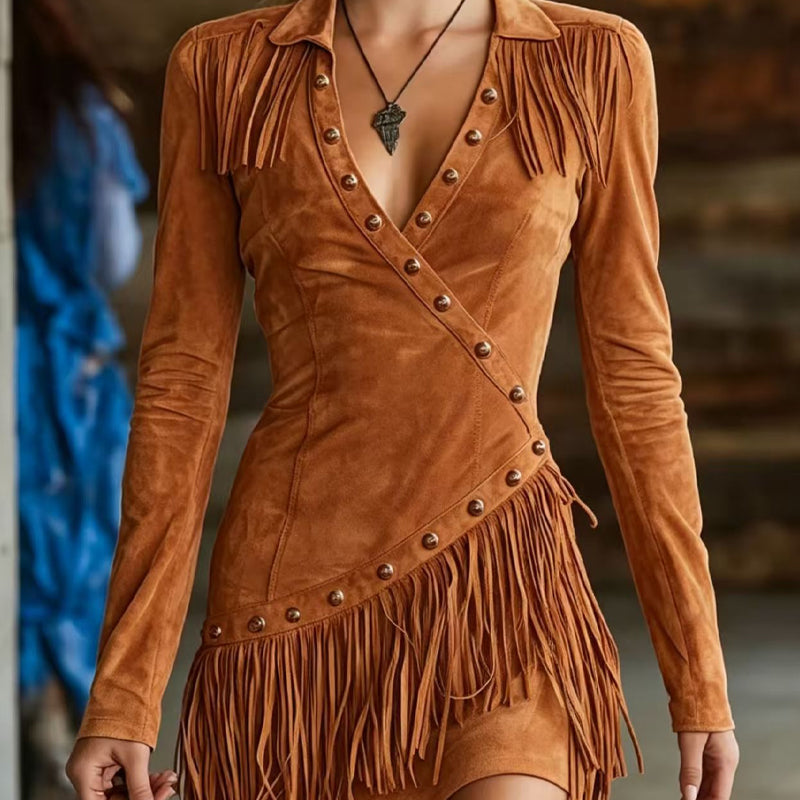 💎🔥 Jetzt im Trend – Eng anliegendes Fransenkleid – stylisch und bequem-11