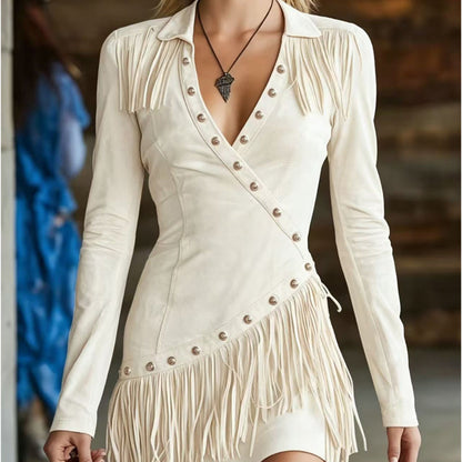 💎🔥 Jetzt im Trend – Eng anliegendes Fransenkleid – stylisch und bequem-12