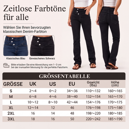 Taillenhohe asymmetrische Crossover-Jeans für Damen-5